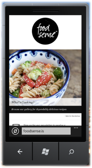 The Same Site on a Windows Phone