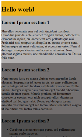 Blocks of Content with Background Colors