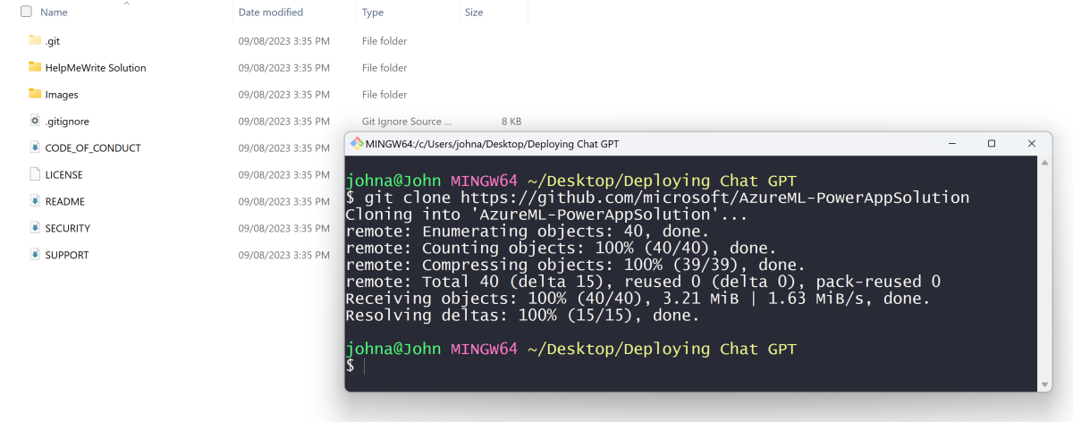GitHub Cloned Repository Locally